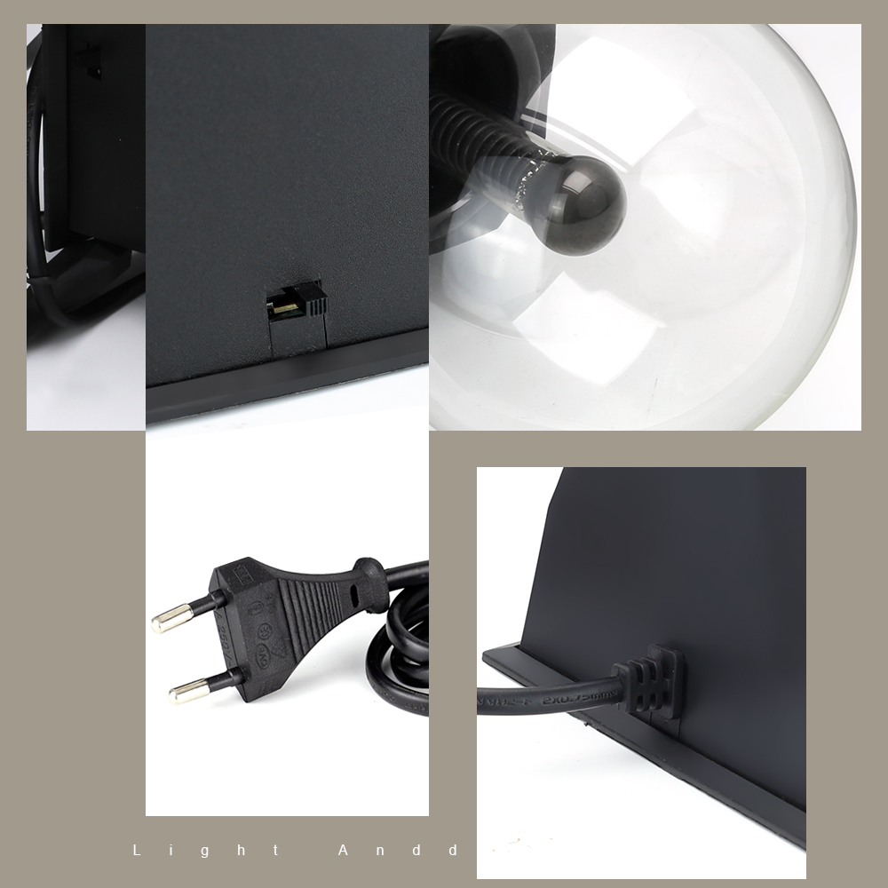 4/5/6/8 Inch EU Plug Magic Plasma Ball Lamp LED Night Light Atmosphere Touch Glass Plasma Light Christmas Party Decor Lighting