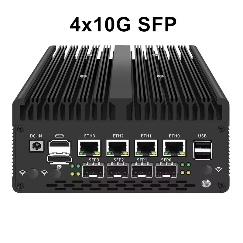Topton New Firewall Mini PC 4*/2*10G SFP+ Intel i7 13620H 8505 4xi226-V 2.5G 2*DDR5 NVMe Industrial Computer Home Server Proxmox