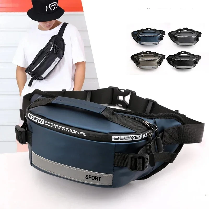 2024 grande capacidade anti-roubo masculino cinto close-fitting sacos de cintura multi-funcional bolsa de ombro masculino náilon fanny peito fanny pacote