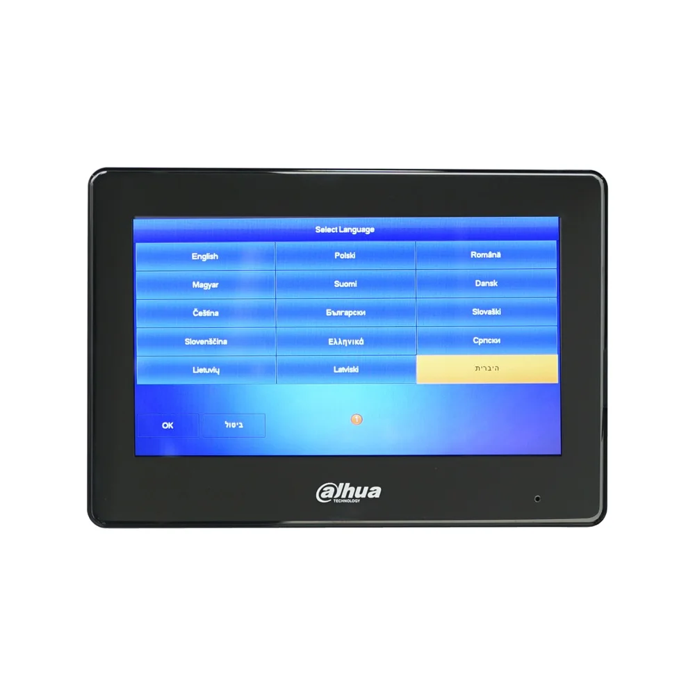 Dahua mehrsprachig vth5421hw vth5421hb 802.3af poe 7-Zoll-Innenmonitor, IP-Türklingel, Video-Intercom-Monitor, Schluck-Version
