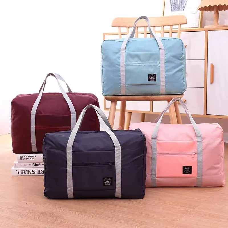 Women Men Travel Storage Clothes Packaging Organizer Foldable Travel Bags Nylon Large Capacity Bag Luggage WaterProof Handbags