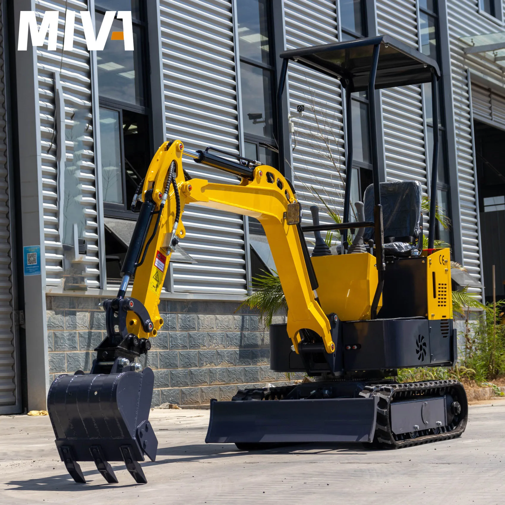 Nuevo Mini excavadora de retroexcavadora pequeña de 1 tonelada con brazo oscilante Euro 5 motor Mini excavadora personalización