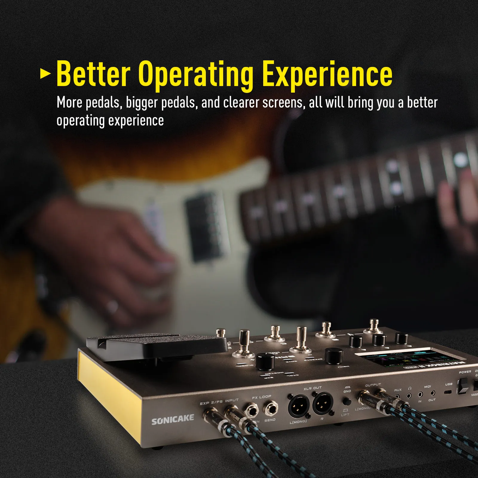 SONICAKE Matribox II Pro 4.3“ colorful touch screen Guitar Bass Amp Modeling IR Multi-Effects with Expression Pedal FX Loop MIDI