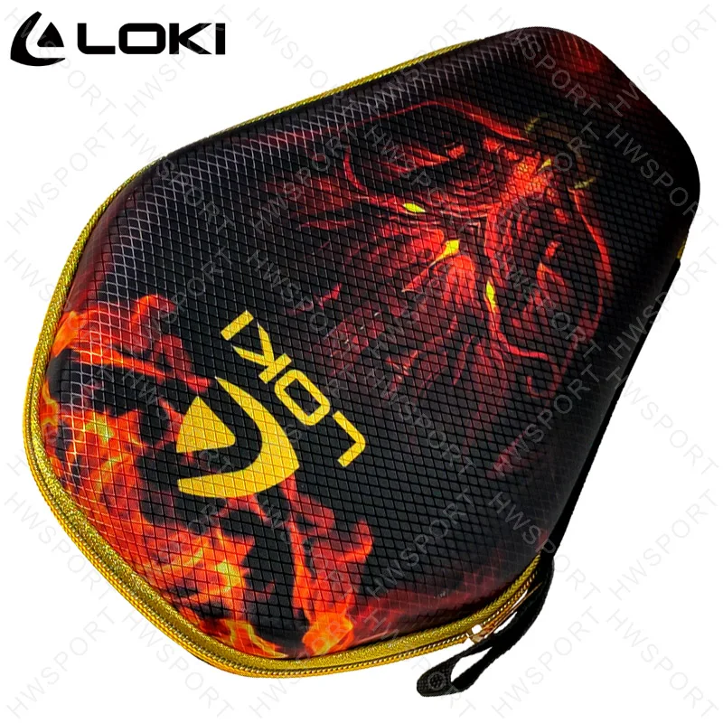 LOKI 卓球ラケットケース ドラゴン柄 ポータブル保護ピンポンラケットケース バッグ ハードシェル