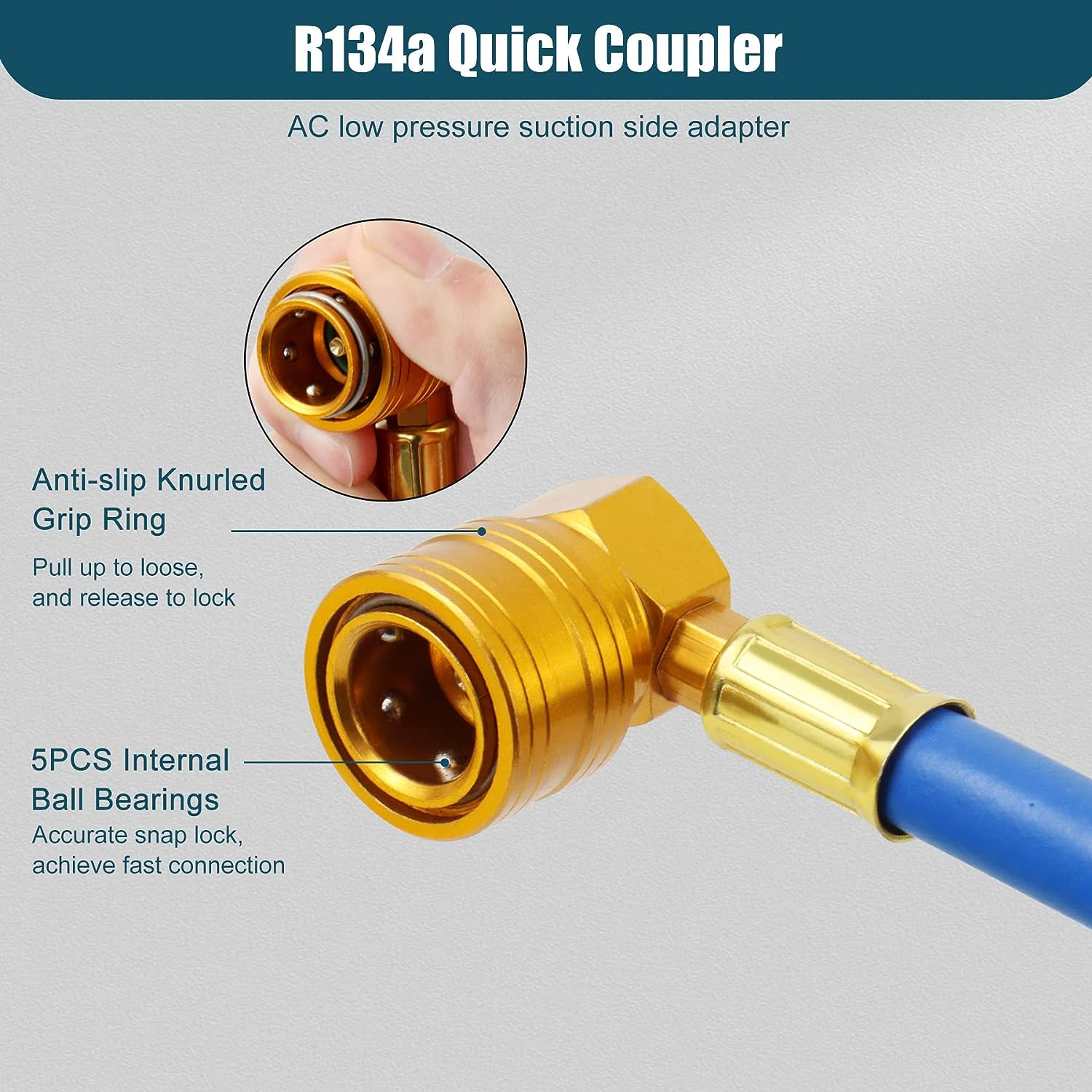 ท่อ R134A เครื่องปรับอากาศในตู้เย็นสำหรับชาร์จแบตในรถยนต์พร้อมมาตรวัด Manifold AC ชุดชาร์จเครื่องปรับอากาศ R134A รถยนต์