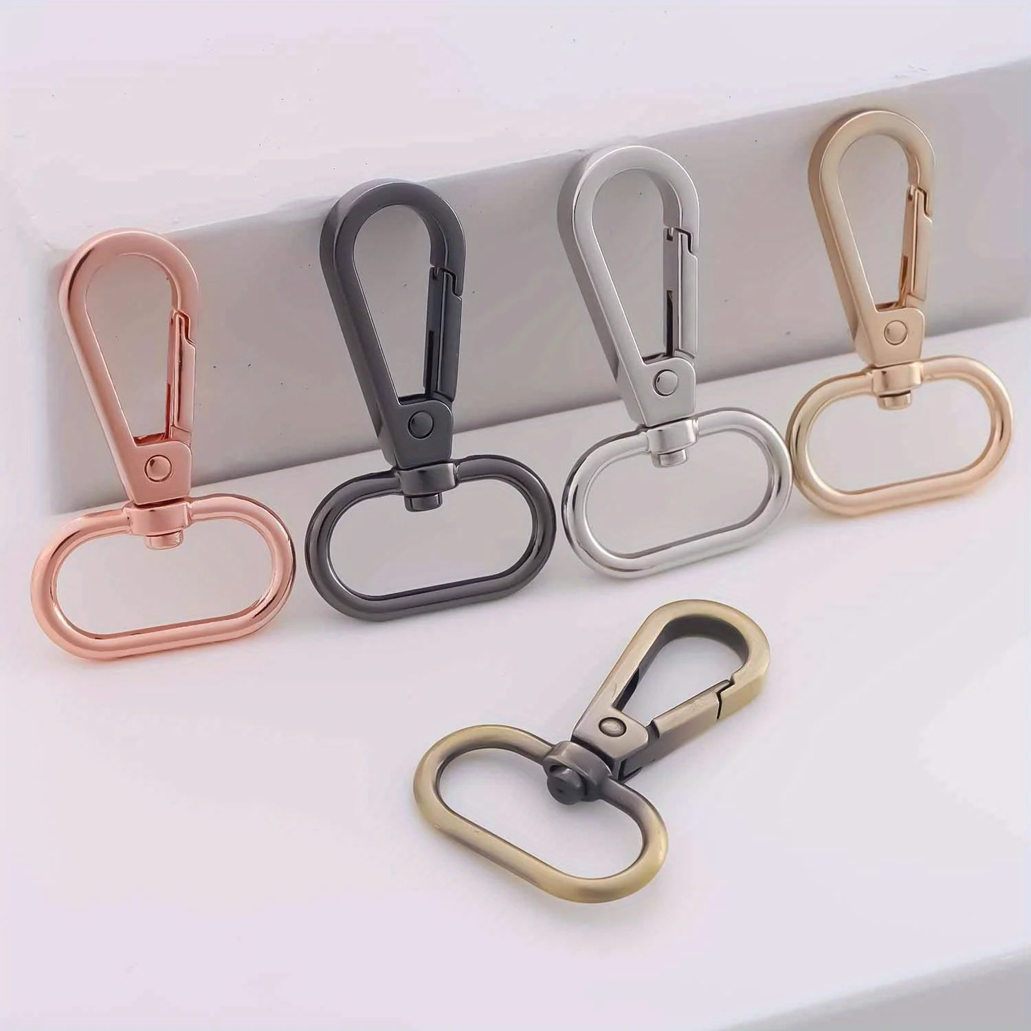 5 pezzi fermagli a scatto girevoli in metallo fibbie chiusura a moschettone clip a scatto girevoli gancio a scatto fibbia per cinturino accessori per cucire fai da te