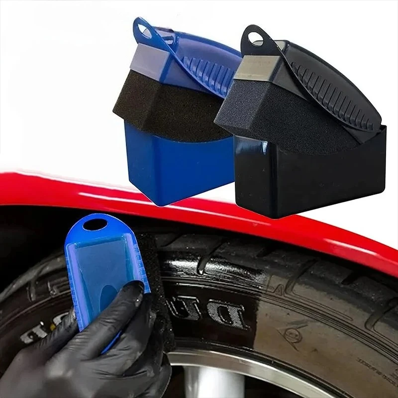 Esponja para pulir ruedas de coche, cepillo de Material ABS, cepillos de limpieza para lavado de neumáticos, almohadilla aplicadora de vendaje para detalles de contorno