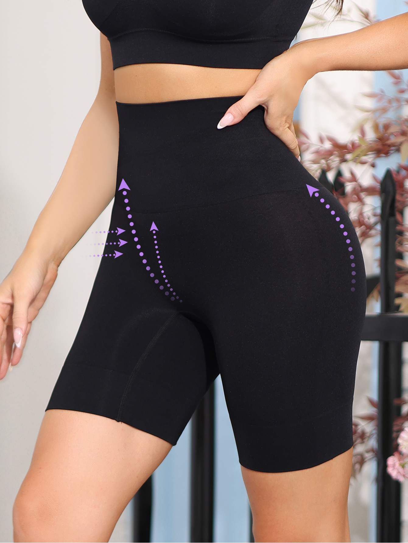 Shapewear per le donne Mutandine da allenamento a vita alta Controllo della pancia Pantaloncini sollevatori di fianchi Guaina dimagrante Shaper per il corpo a metà coscia da donna