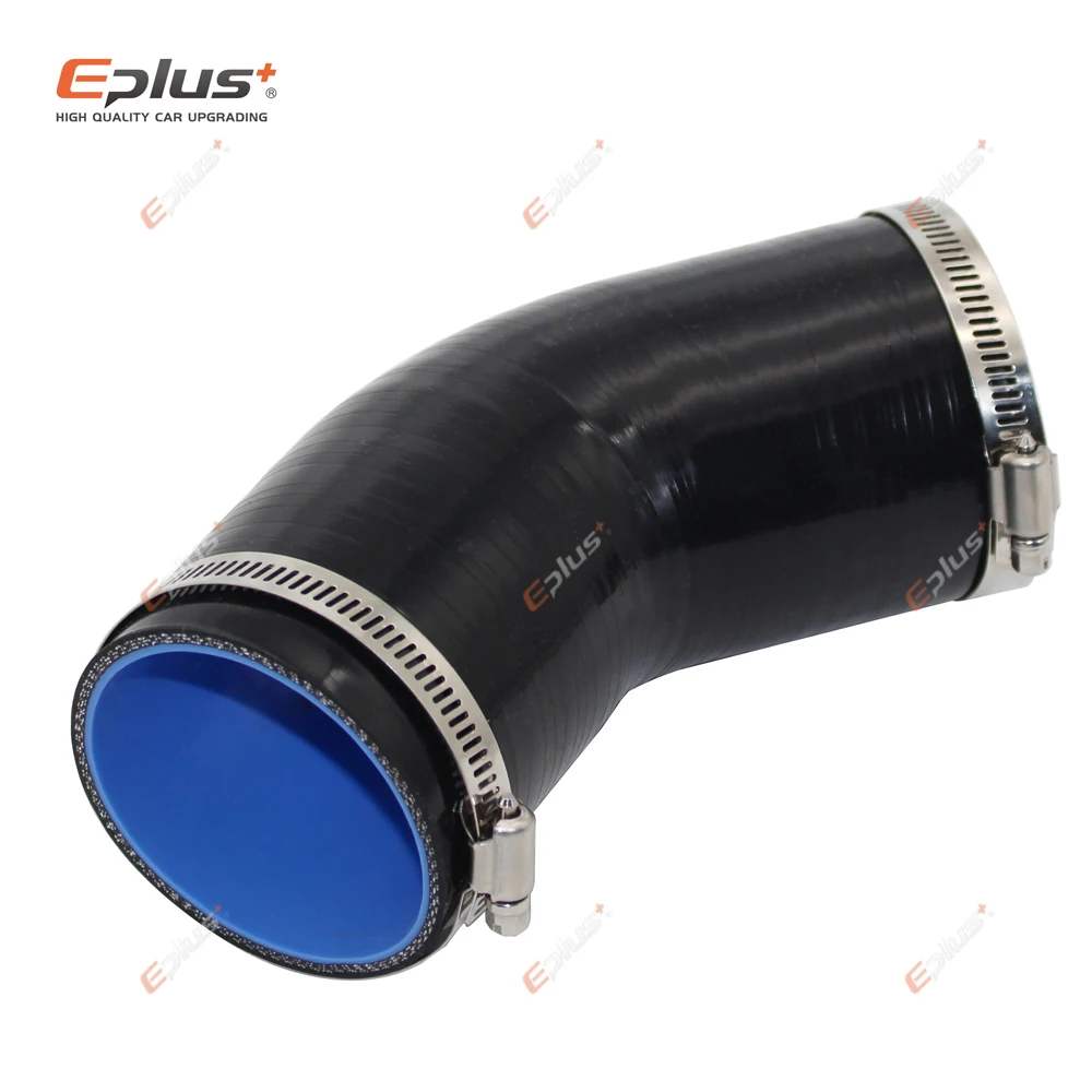 EPLUS Đa Năng Silicone Lửng Ống 45 Độ Kết Nối Ô Tô Intercooler Turbo Lượng Ống Nối Đen Nhiều Kích Thước
