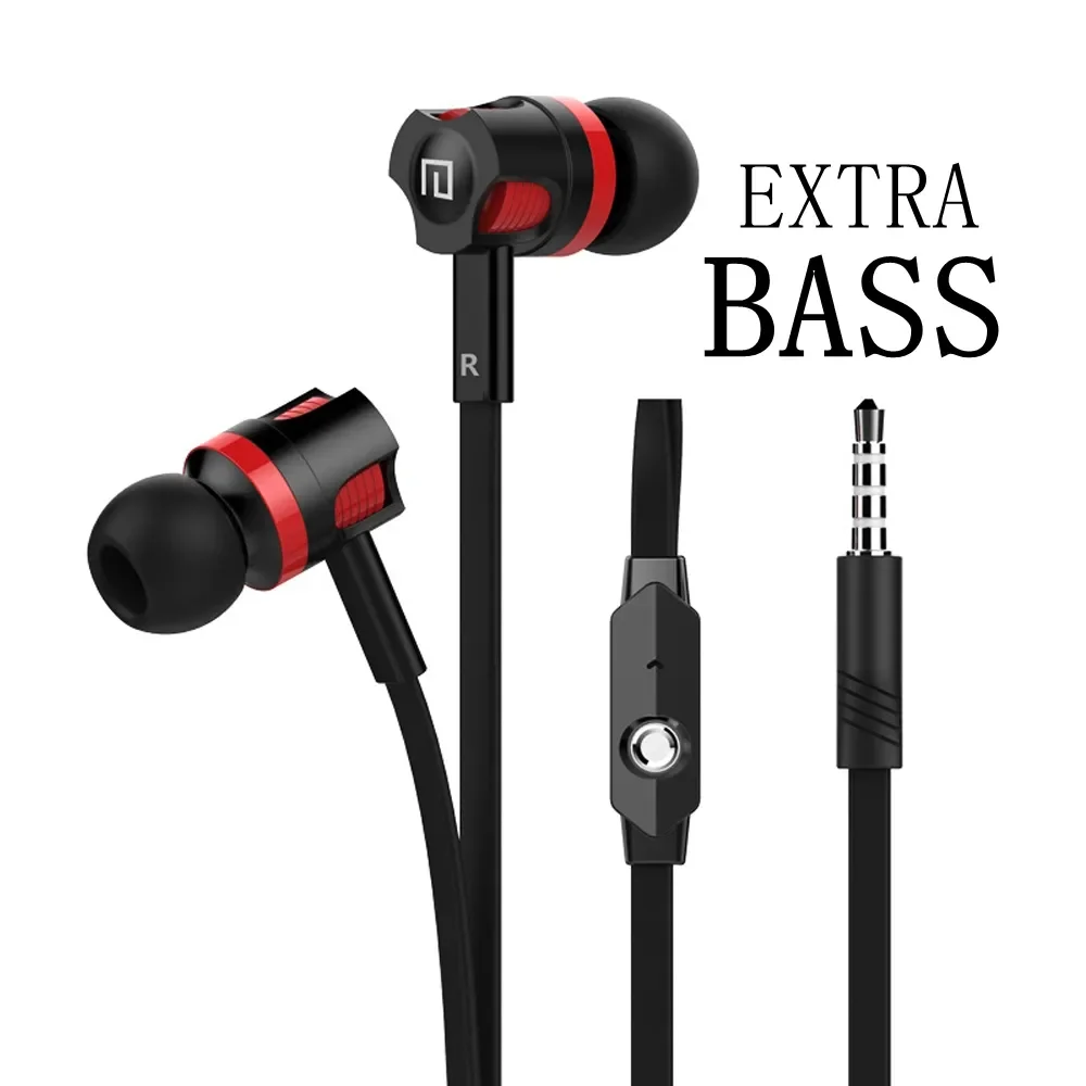 Наушники Extra Bass, проводные наушники 3,5 мм, наушники с микрофоном, лапша, стильные наушники, спортивная гарнитура auriculare для Samsung