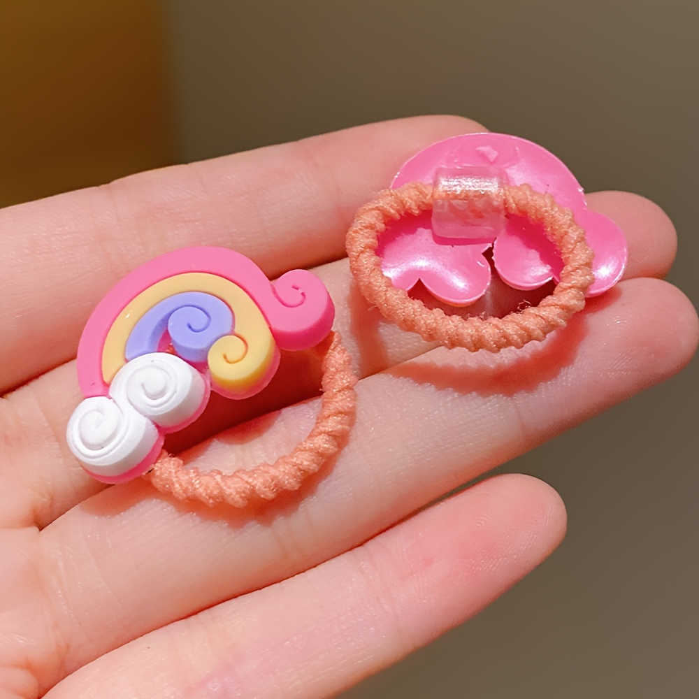 50/100 peças de gravatas de cabelo bonito polegar para meninas, alta elasticidade que não machuca o cabelo, corda de cabelo doce menina, acessórios de cabelo kidsren