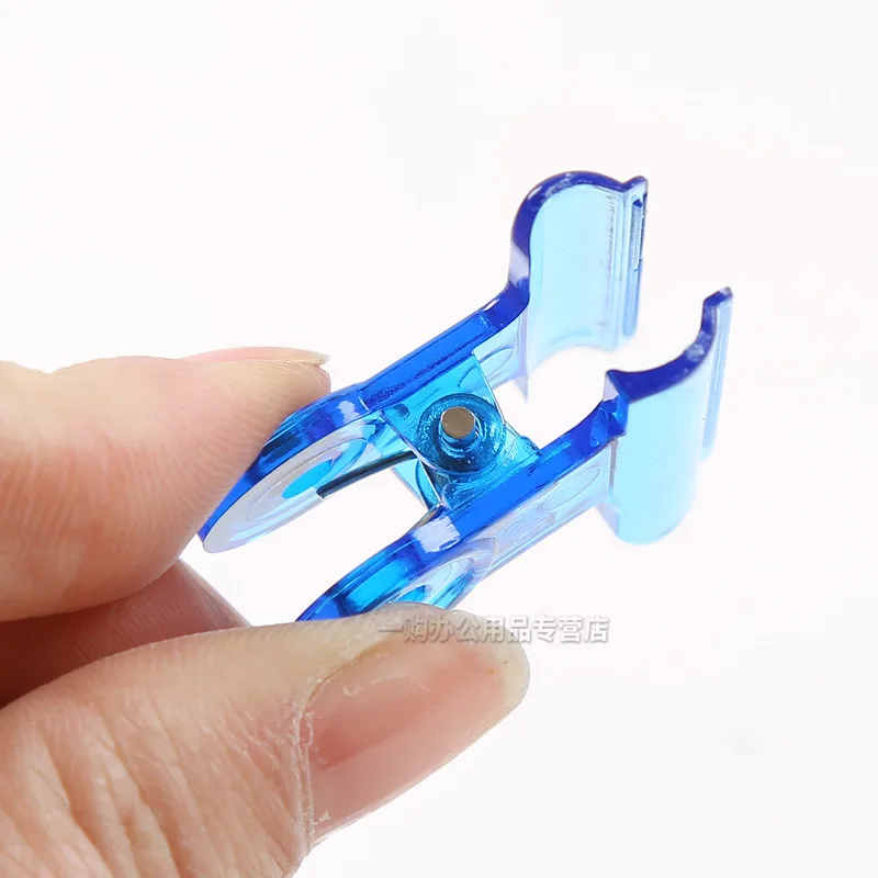 10 個透明クリップカラー強力なビル文具材料固定丸頭クリップオーガナイザー事務用品学用品