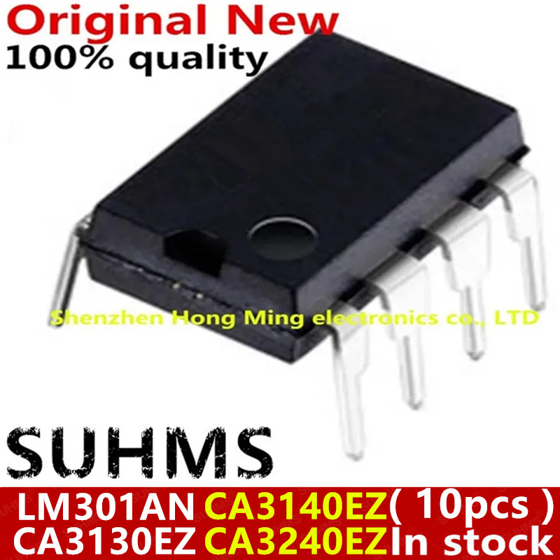100% LM301AN LM301 CA3140EZ CA3240EZ CA3130EZ DIP8, 10 개, 신제품