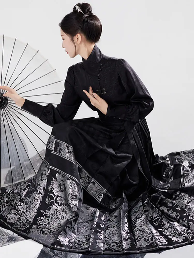 ヴィンテージシャツ女性シックな中国風のハイストリートオールマッチパーティー長袖トップスホリデー人気春秋 Camisas Mujer
