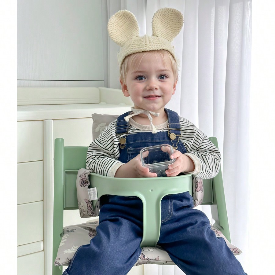 1 pçs almofada de assento para bebês almofada de cadeira alta, almofada de encosto de cadeira de urso de desenho animado e almofada de assento, acessórios de cadeira alta