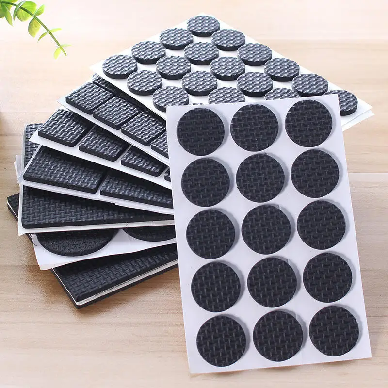 12/30/48pcs เฟอร์นิเจอร์แผ่น,กาวยาง DIY เฟอร์นิเจอร์ฟุต Pad, ขาโต๊ะสตูล, เก้าอี้ Mats, โต๊ะและเก้าอี้เท้า Protec
