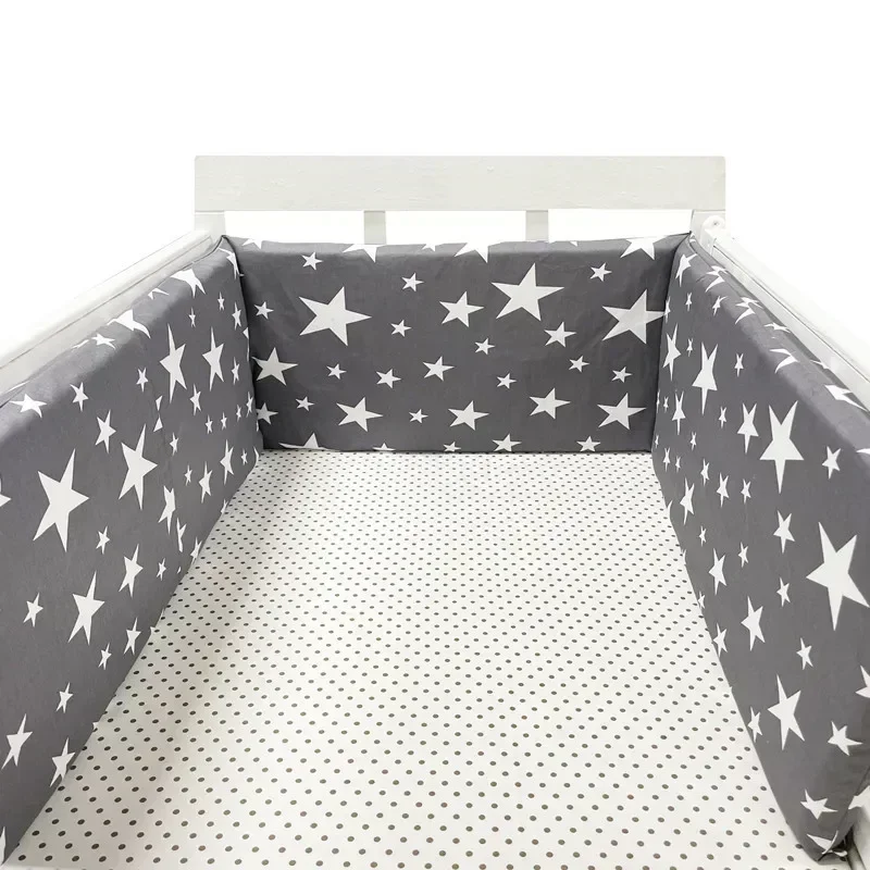 200*30 CM Stelle nordiche Lettino Addensare Paraurti Design con cerniera Culla in un unico pezzo attorno al cuscino Cuscini protettivi per lettino