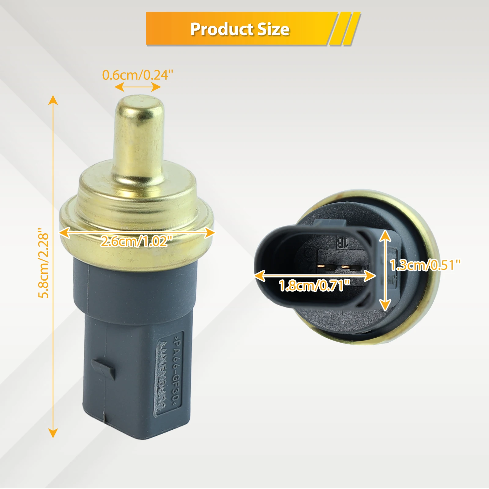 06A 919501 Um sensor de temperatura do líquido refrigerante do motor com anel O para Audi A3 A4 A5 A6 VW GOLF Seat Skoda 06A 919501   06A 919 501A 06A 919 501