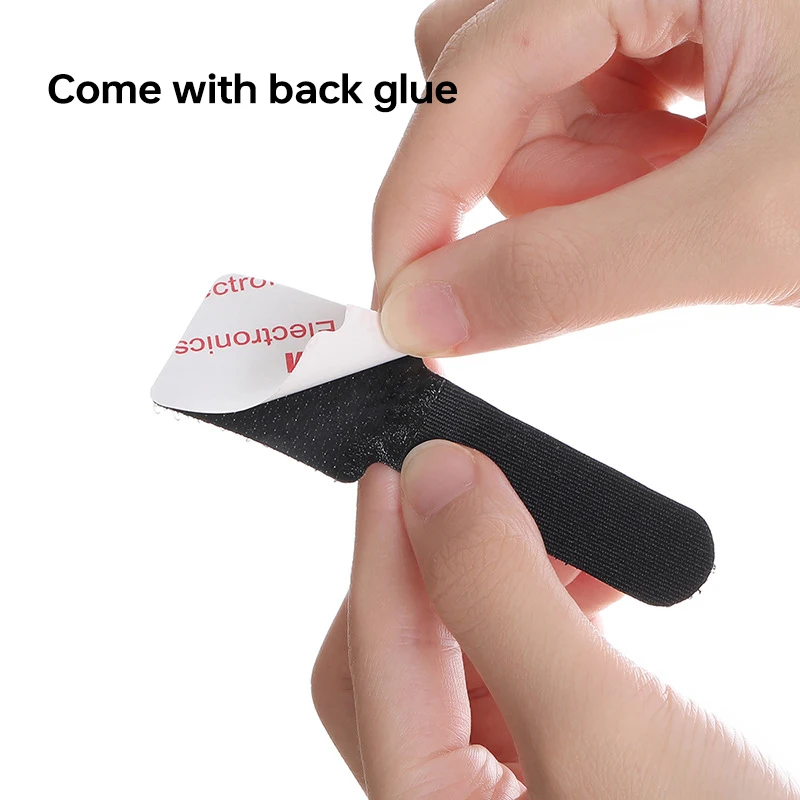 20Pcs Releasable Cable Organizer Ties Mouse Earphones Wire Management Nylon Cable Ties Reusable Loop Hoop Tape Straps Tie