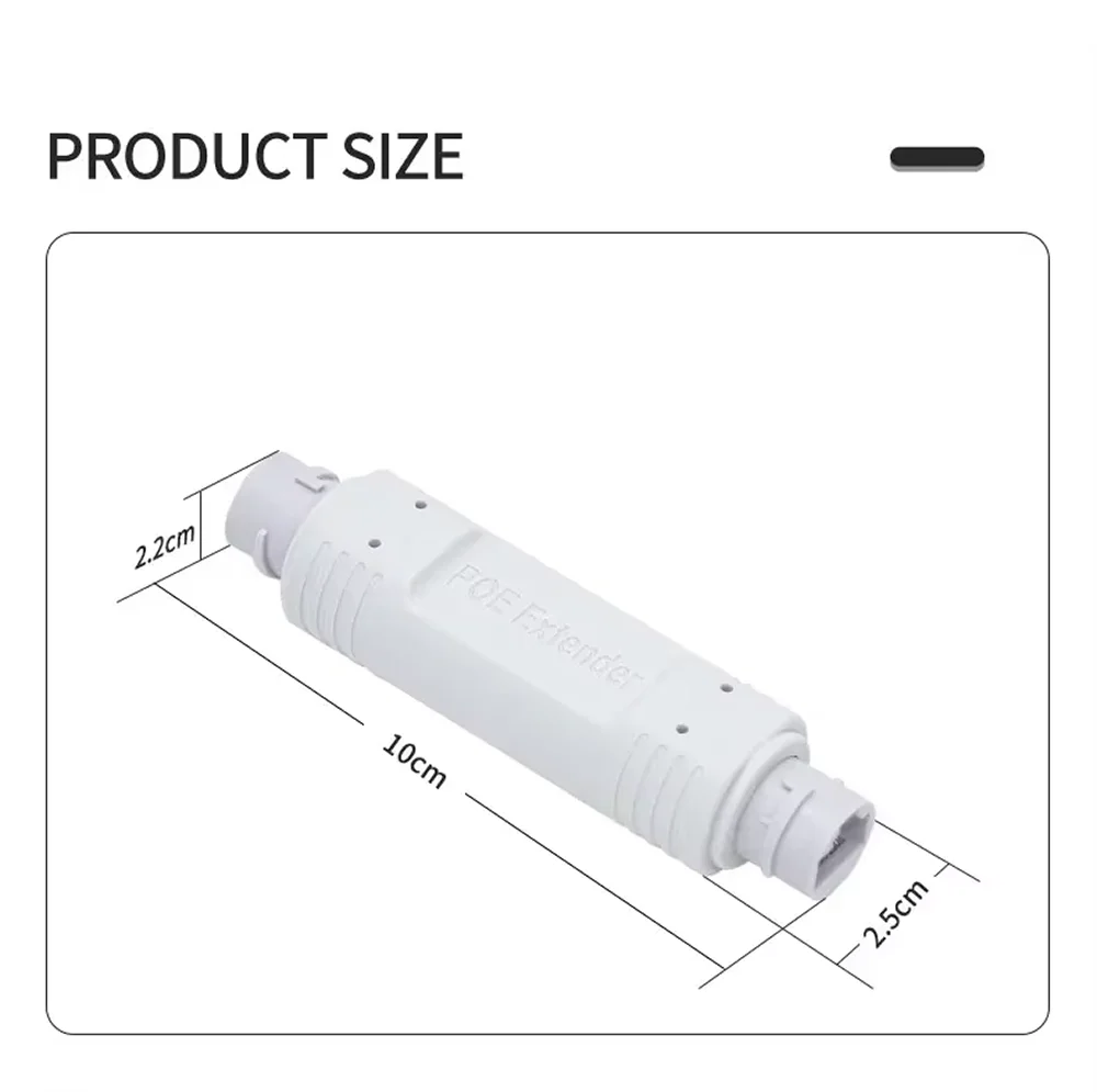 Extensor/repetidor POE, extensión impermeable, adaptador de inyector POE IEEE802.3at/af Plug & Play para interruptor PoE, cámara IP NVR