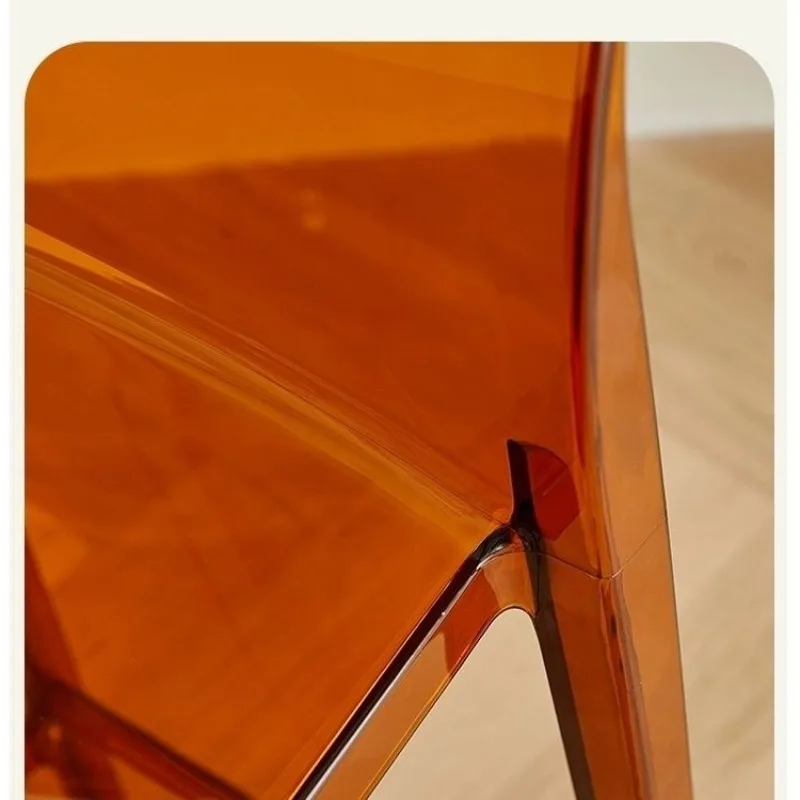 Nordic Modern Luxury Transparent Acrylic Bar Stool - Creative Cafe & Home Use High Stool, Trendy Tall Seat Design Bar Stools