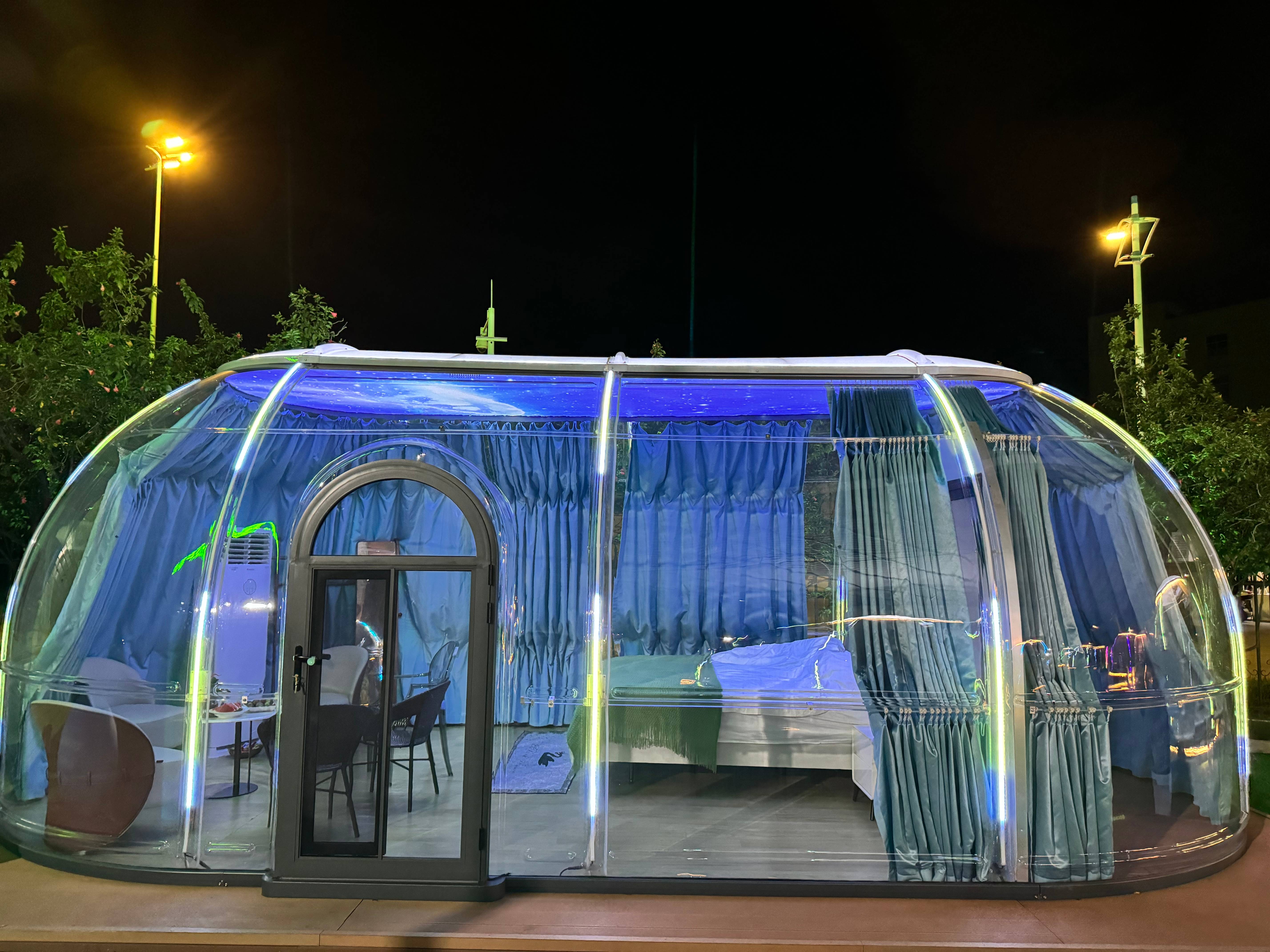 Tienda de campaña con cúpula de PC estrellada transparente de 7,8 metros, iglú geodésico, casa redonda transparente, cabaña de Catering, hotel, resort, eventos de celebración de lujo