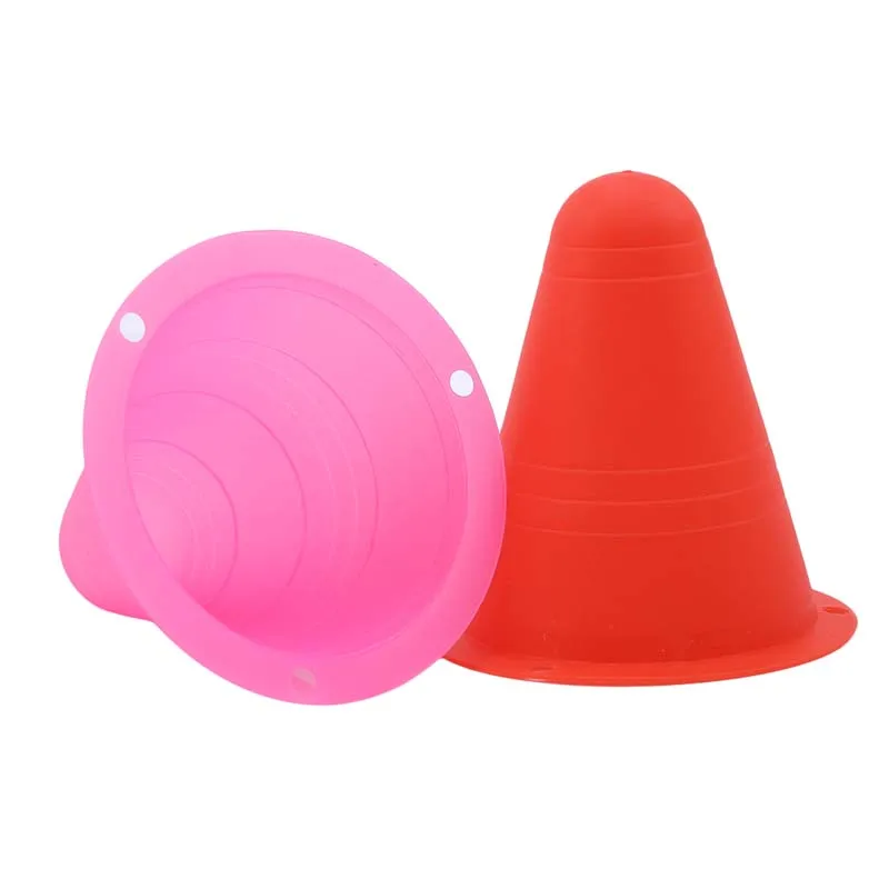 10 ชิ้น/เซ็ตสเก็ต MARKER การฝึกอบรมแผนที่ Cones Roller ฟุตบอลฟุตบอลรักบี้ Soft Tower สเก็ตอุปสรรค Roller Skate Pile อุปกรณ์