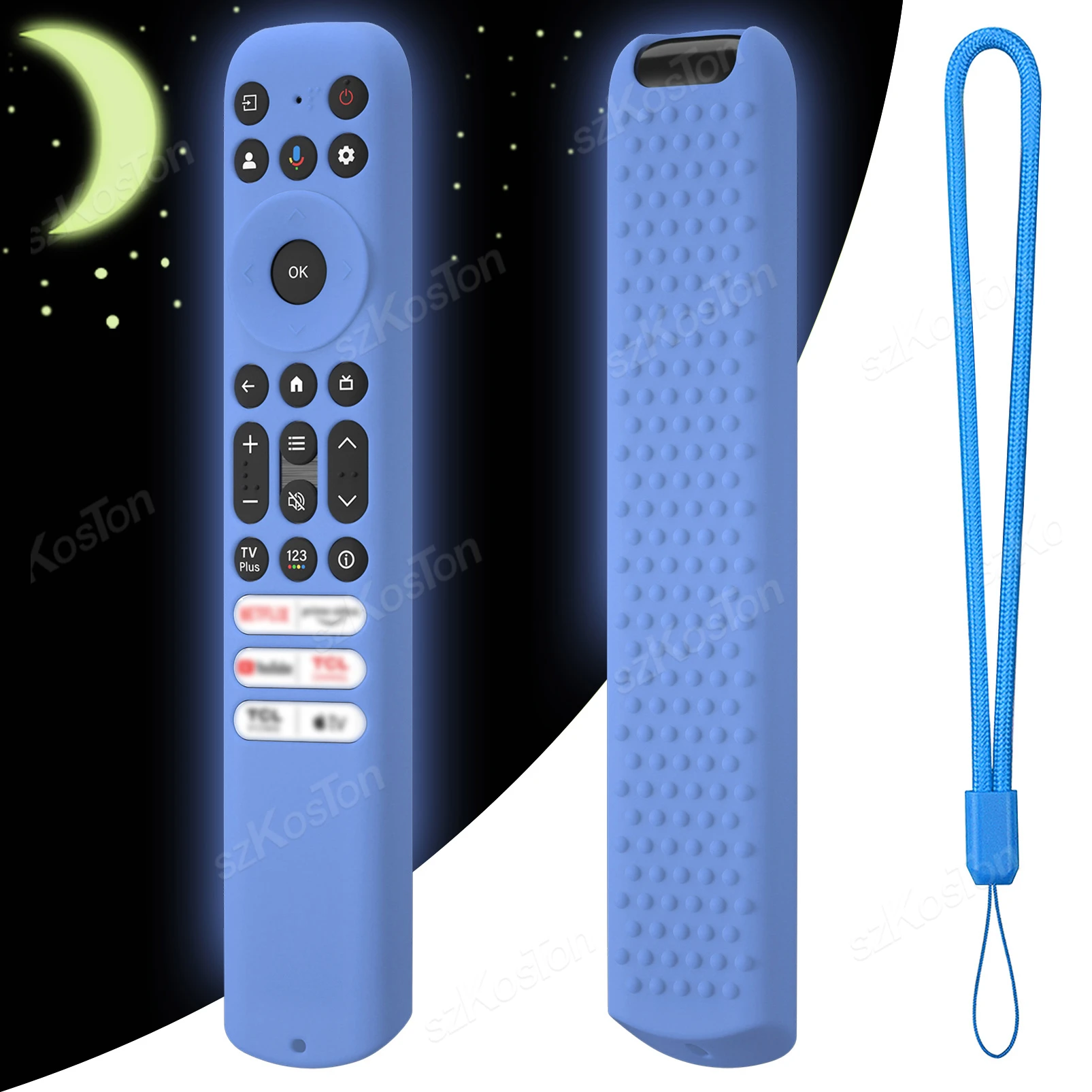 Funda de silicona para mando a distancia Smart TV, funda protectora para TCL RC813 FMB1/RC923 FMB3/RC902V FMR1 FMR4 FMR5