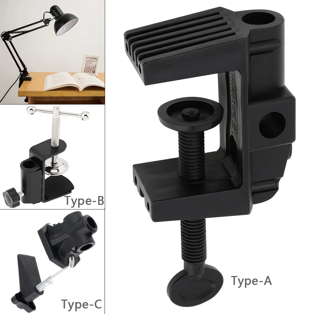 Universal Bracket Clamp LED Lamp Clip DIY Fixed Tools Fittings Screw Light Mounting Camera Holder for Broadcast Mic Stand Clamp