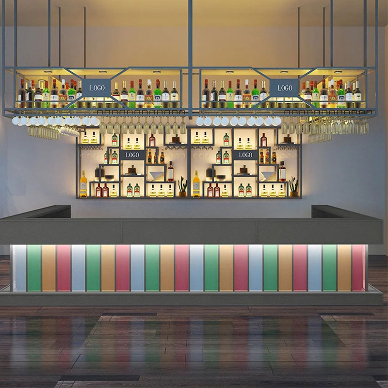 Lagerung Luxus Weinhalter moderne Anzeige Wohnzimmer Wand Wein regal Flasche Restaurant Regal Botelleros de Vino Bar Möbel