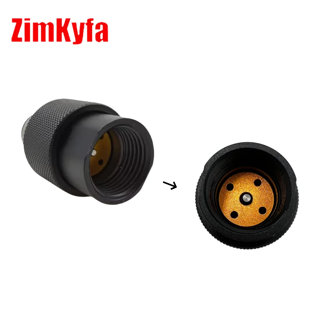 HPA Tank Regulator Valve ON/OFF ASA Adaptor G1/2-14 Thread Saver,CO2/Compressed Air Pin Valve Depressor Adapter For Air Tool