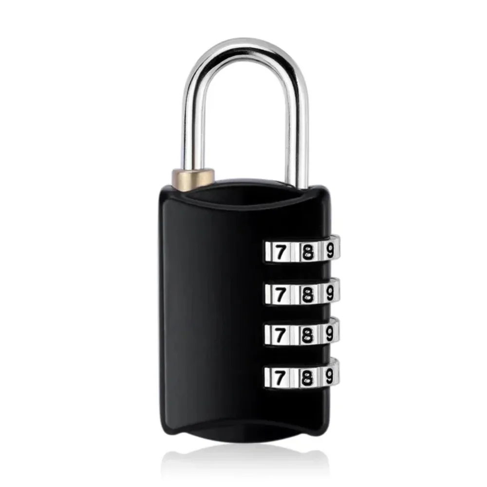 Mini candado de combinación de 4 dígitos para viajes, candado de seguridad reiniciable para equipaje, uso en gimnasio, contraseña numérica fácil de configurar