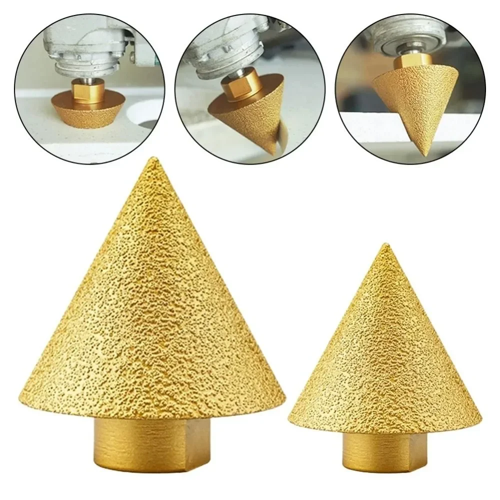 M14 Thread Diamond Beveling Chamfer Bit 38/50mm Cone Punching Expanding Drill Bit Grinding Wheel Ceramic Tile Chamferer