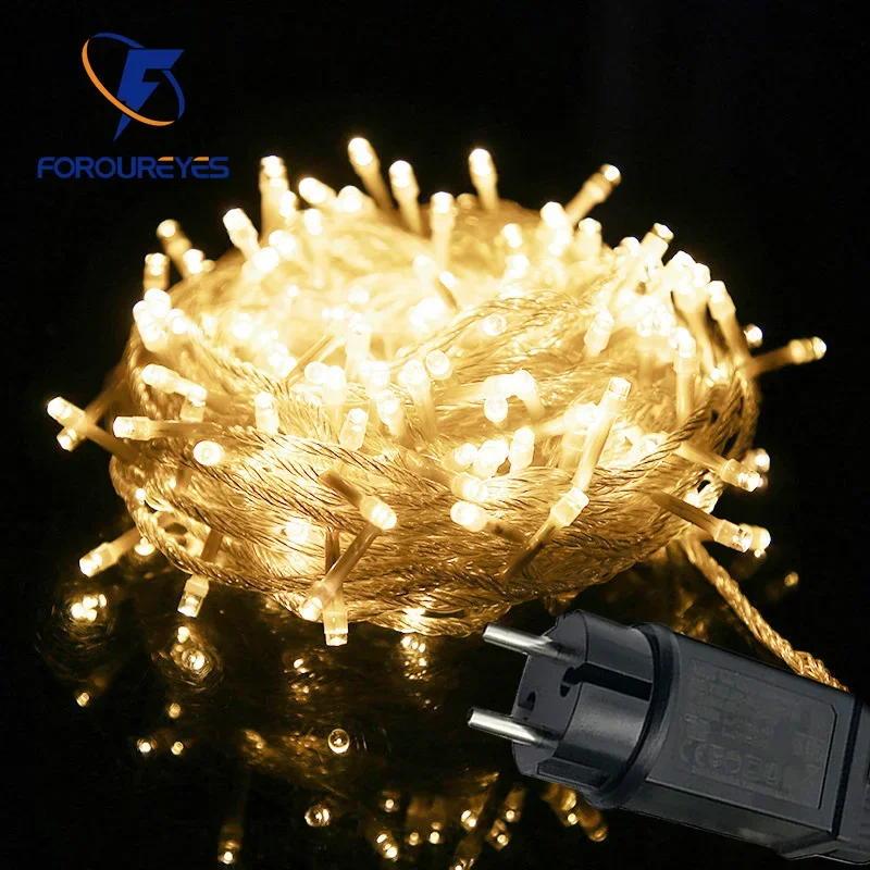 Guirnalda de luces Led para exteriores, iluminación navideña de 24V-31V, 100M, 50M, 30M, 20M, 10M, resistente al agua
