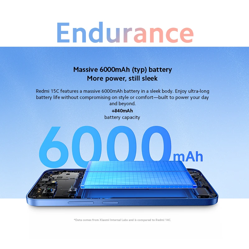 【Brand+】Xiaomi Redmi 15C Global Version 50MP main camera 120Hz 6.9" Dot Drop display 33W charging MediaTek Helio G81-Ultra