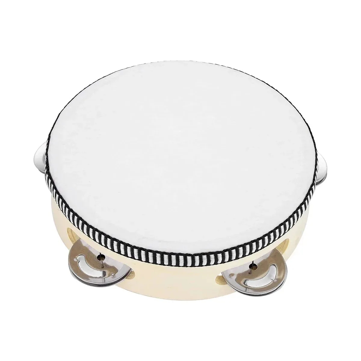 6inch Hand Held Drum Tambourine Drum Metal Jingles Percussion Musical Instrument For KTV Party Games