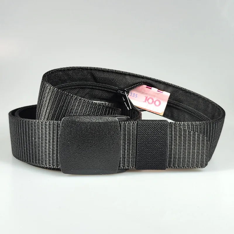 Cinto de armazenamento tático ao ar livre masculino náilon invisível caminhadas ciclismo anti roubo carteira cinto multi funcional calças cinto