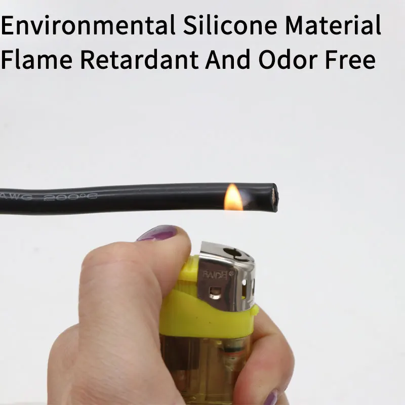 1M/5M Nhiệt Cáp 30 28 26 24 22 20 18 16 15 14 13 12 10 AWG Cực Mềm Dây Silicone Cao Nhiệt Độ Linh Hoạt Đồng