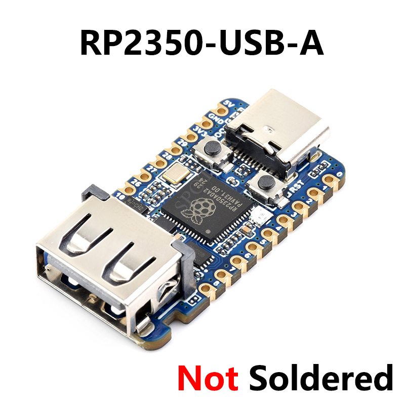 Плата разработки Raspberry Pi Pico 2 RP2350 USB A RP2350A Waveshare RP2350-USB-A