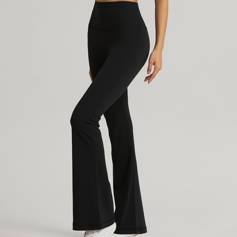 Hohe Taille, Gesäßstraffung, ausgestellte Sport-Fitness-Yoga-Hose mit weitem Bein