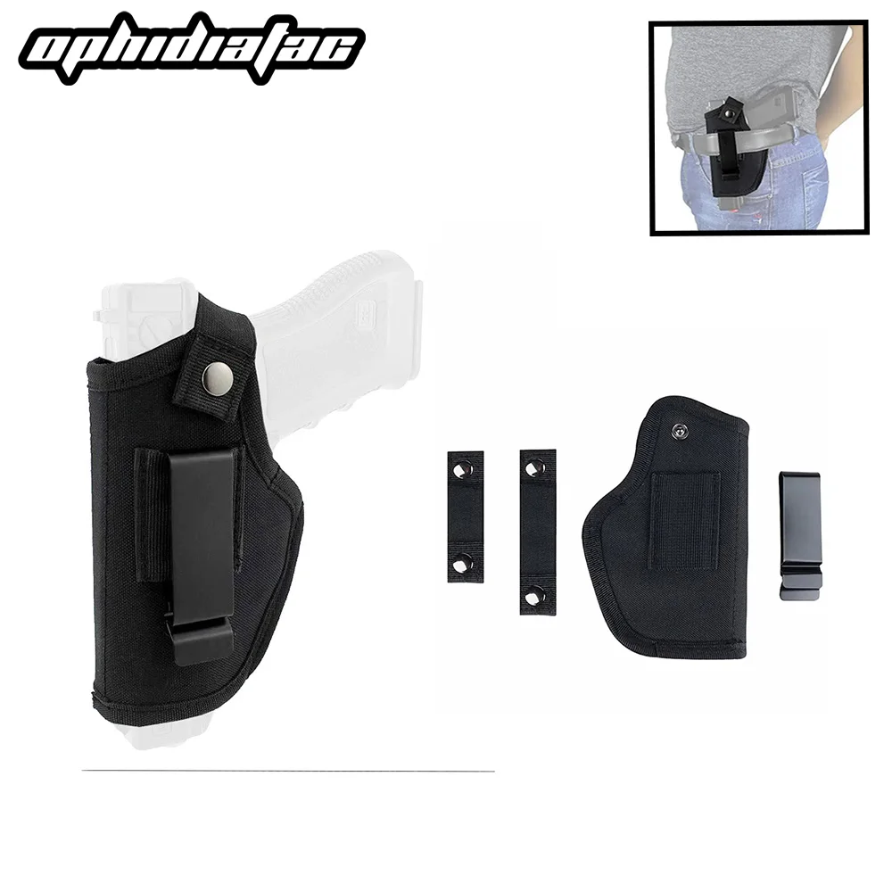 OPHIDIAN-funda Universal para pistola, fundas de transporte ocultas, cinturón con Clip de Metal, funda para IWB OWB, bolsa para pistola Airsoft para pistolas de todos los tamaños