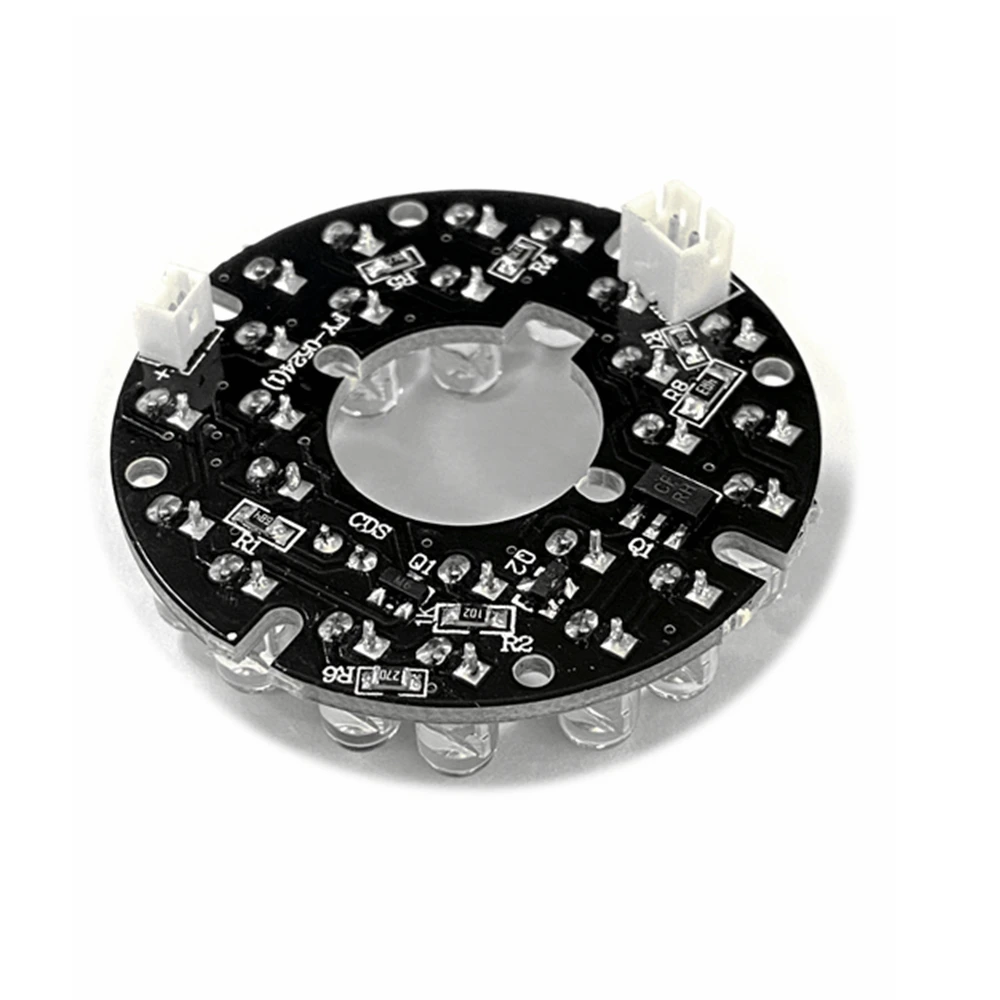 90 Grad CCTV-Zubehör Infrarotlicht 24 Grain IR-LED-Platine für Überwachungskameras Nachtsicht Durchmesser 44 mm