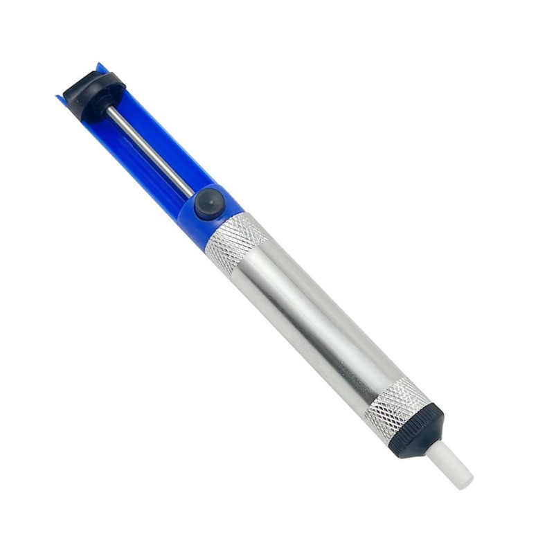 Blue Aluminium Desoldering Suction Pump Tool Vacuum Solder Sucker Tin Pen Removal Device for Soldering Iron