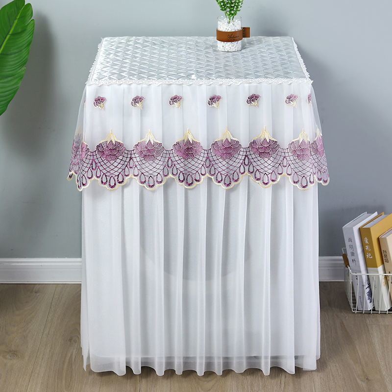 Sarung Mesin cuci, renda pelindung matahari tahan air penutup mesin cuci sisi terbuka 8kg 10kg Universal Penuh