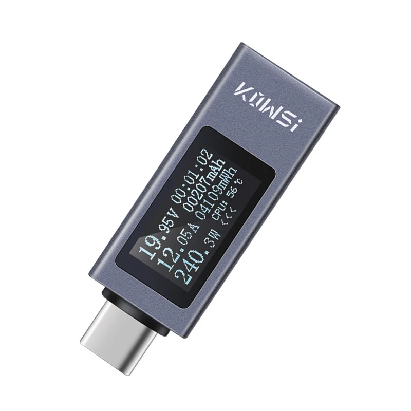 KWS-2301C 유형 C 테스터 DC 4-30V 0-12A 디지털 전압계 전류계 전류 전압 측정기 보조베터리 충전기 표시기