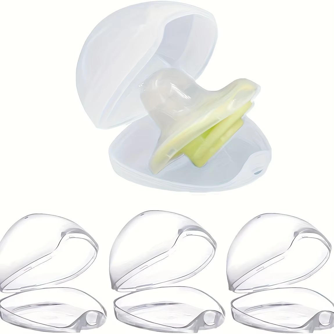 Étui à sucette Transparent, boîte porte-sucette, étui de protection de mamelon sans BPA pour voyage et maison