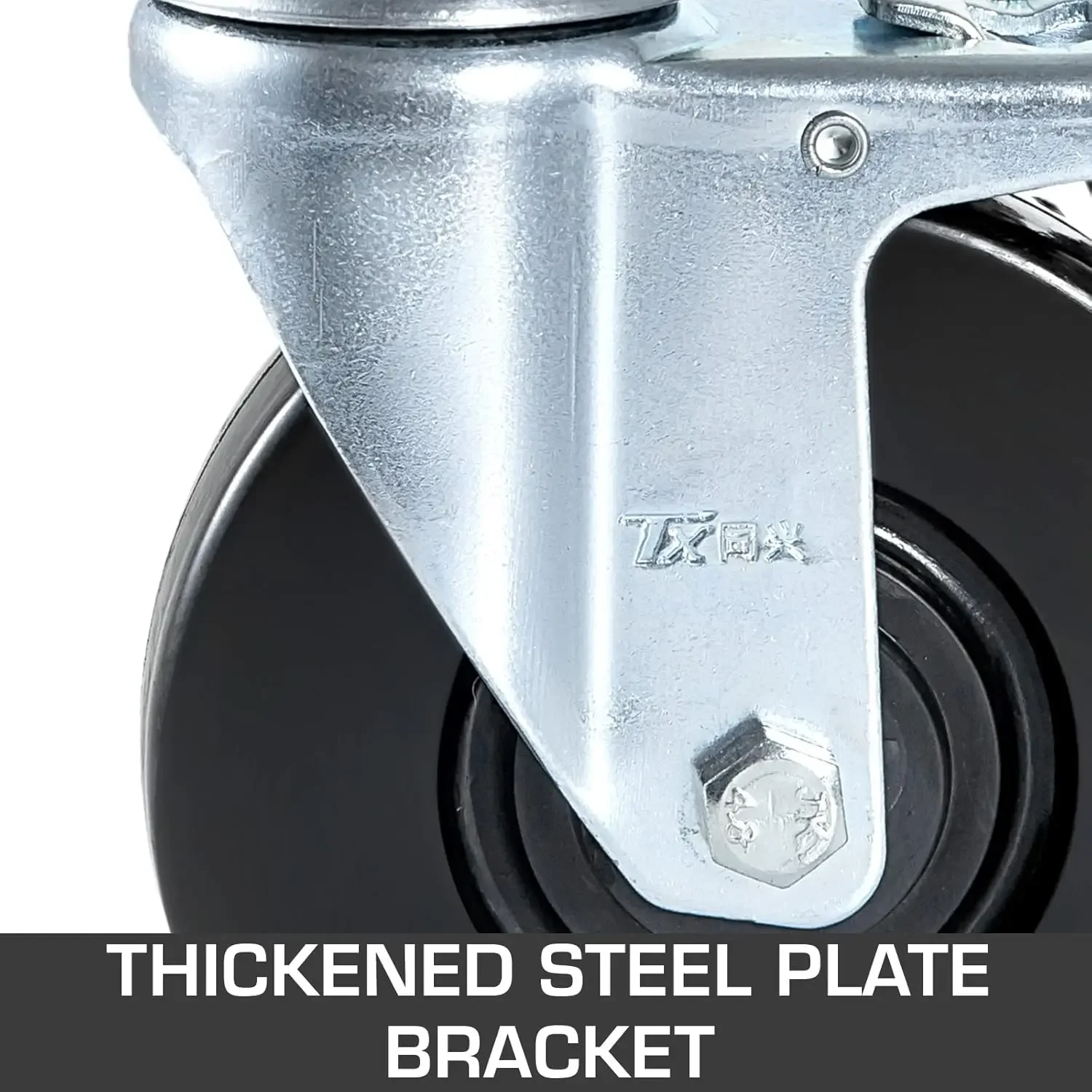 Baker Scaffold Wheels 5" Scaffolding Rubber Swivel Caster Wheels with Dual Locking Heavy Duty Casters