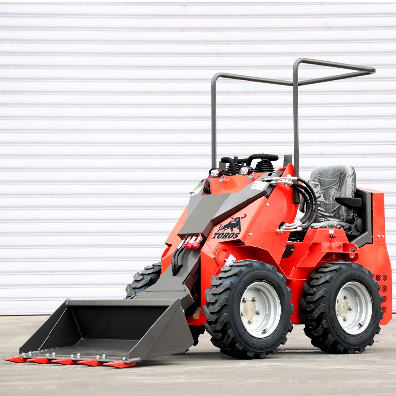 TOROS Small  Wheel Skid Steer Laoder Wholesale Customize Mini Skid Steer Loader Chinese High Quality Minicargador Customizable