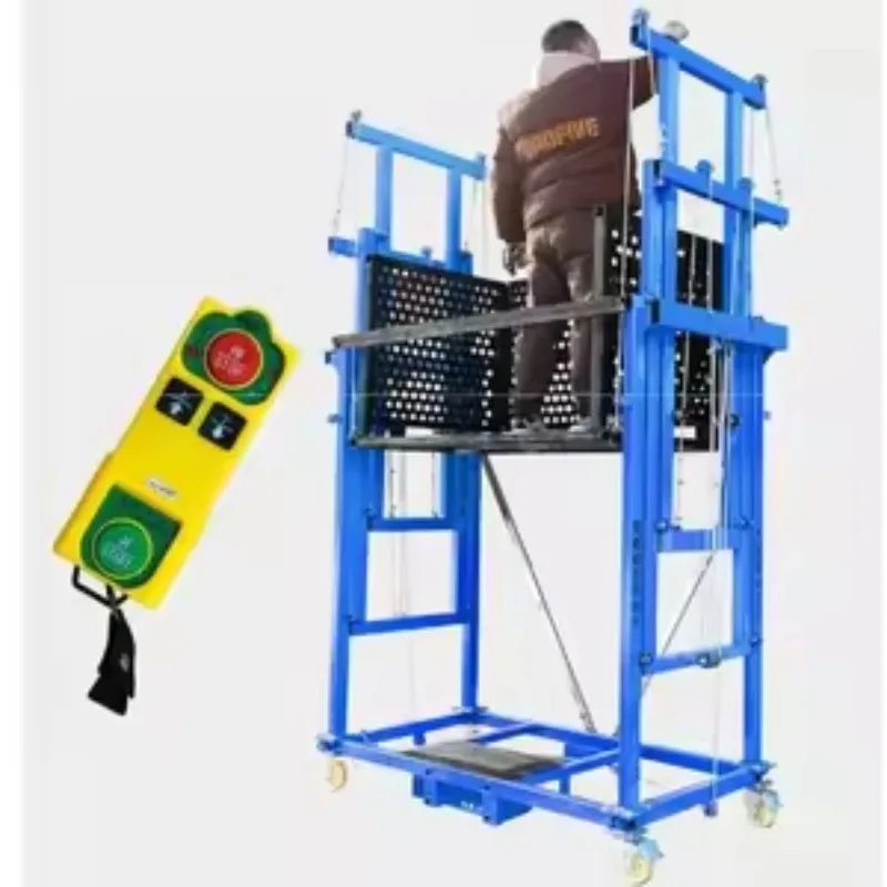 Electric Mobile Scaffolding Lift With Remote Control 500KG Load Capacity 8M Working Height Folding Platform For Construction