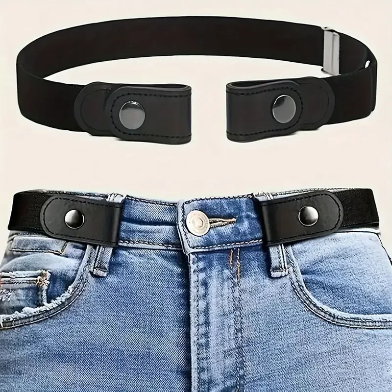 Cinturón elástico invisible sin rastro Cinturón de mujer Pantalones vaqueros Cinturón elástico de hombre